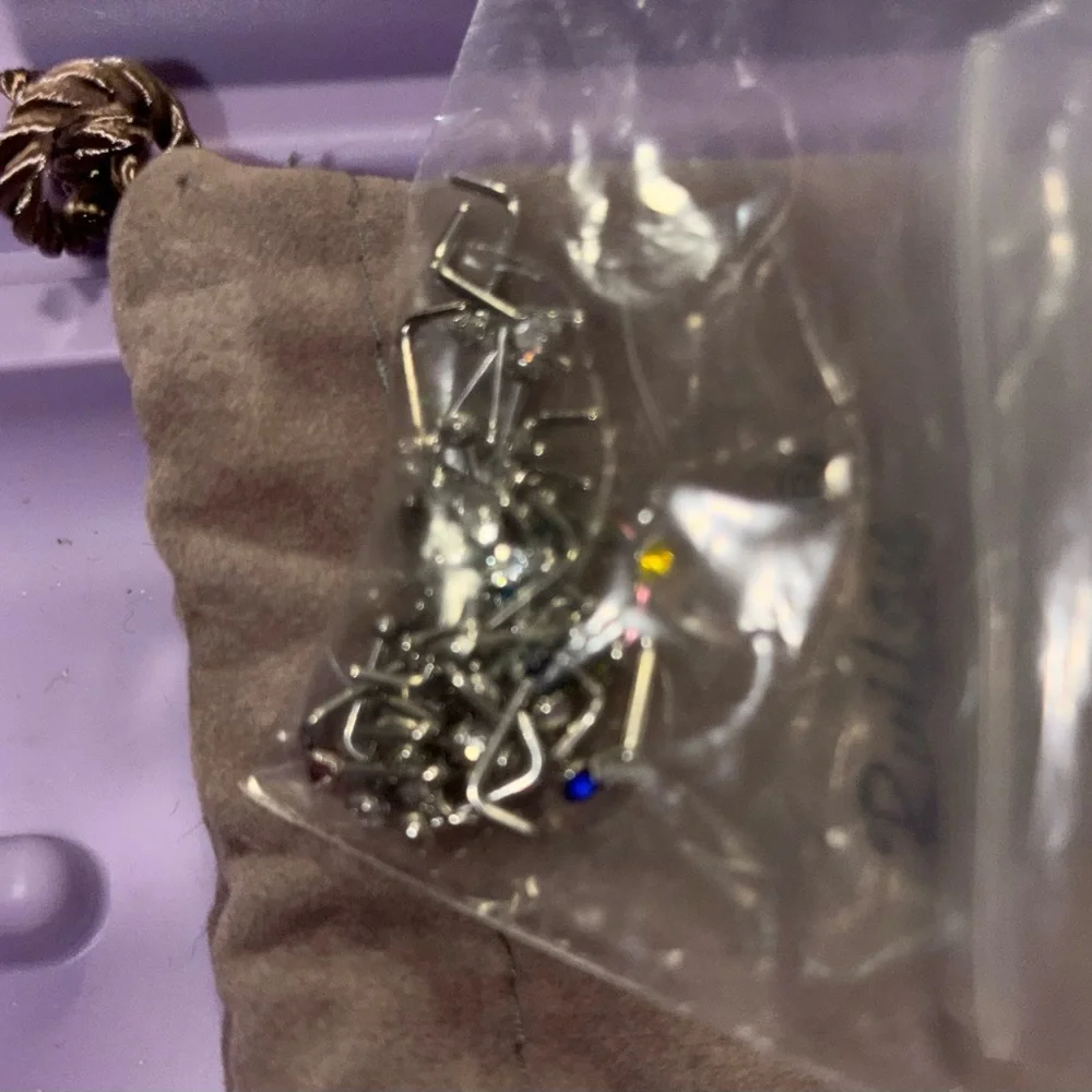 Assorted Silver-Tone Body Nosering Jewelry Piercing Lot - Picture 2 of 4
